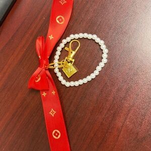 Designer inspired handmade keychain or purse clip